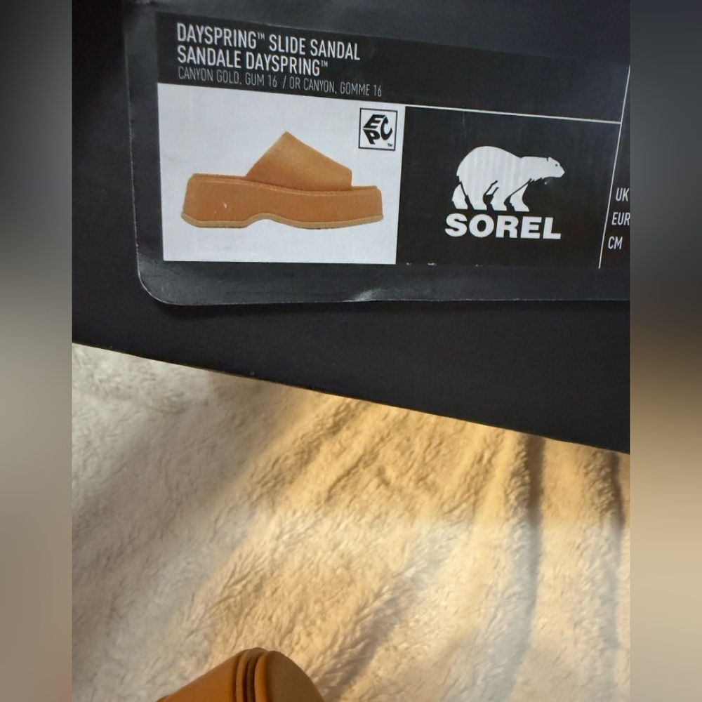 Sorel Women's Dayspring™ Slide Sandal, Canyon Gold, Gum, 10.5- New in Box - Picture 13 of 14